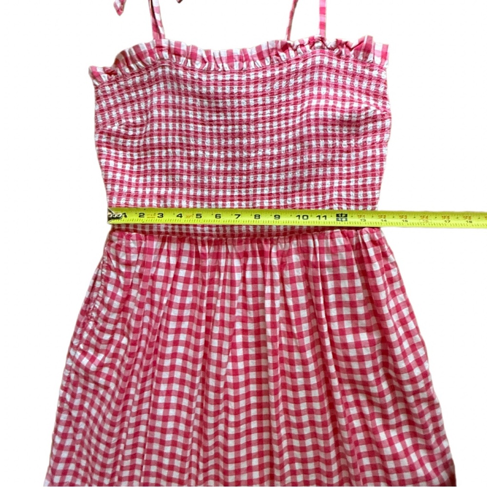 Smocked Pink Gingham Coastal Cowgirl Dress Draper James Sz Medium EUC - Picture 13 of 14